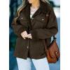 imageDokotoo Corduroy Sherpa Jacket for Women Button Down Fleece Fur Collar Winter Warm CoatA Dark Brown