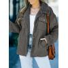imageDokotoo Corduroy Sherpa Jacket for Women Button Down Fleece Fur Collar Winter Warm CoatA Gray