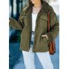 imageDokotoo Corduroy Sherpa Jacket for Women Button Down Fleece Fur Collar Winter Warm CoatA Green