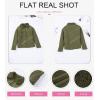 imageDokotoo Corduroy Sherpa Jacket for Women Button Down Fleece Fur Collar Winter Warm CoatA Green