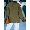 imageDokotoo Corduroy Sherpa Jacket for Women Button Down Fleece Fur Collar Winter Warm CoatA Green