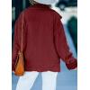 imageDokotoo Corduroy Sherpa Jacket for Women Button Down Fleece Fur Collar Winter Warm CoatA Red
