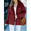 imageDokotoo Corduroy Sherpa Jacket for Women Button Down Fleece Fur Collar Winter Warm CoatA Red