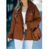 imageDokotoo Corduroy Sherpa Jacket for Women Button Down Fleece Fur Collar Winter Warm CoatA1 Brown