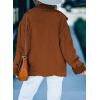 imageDokotoo Corduroy Sherpa Jacket for Women Button Down Fleece Fur Collar Winter Warm CoatA1 Brown