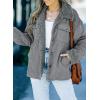 imageDokotoo Corduroy Sherpa Jacket for Women Button Down Fleece Fur Collar Winter Warm CoatA1 Gray