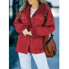imageDokotoo Corduroy Sherpa Jacket for Women Button Down Fleece Fur Collar Winter Warm CoatA1 Red