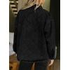 imageDokotoo Denim Jacket for Women Fashion Solid Oversized Long Sleeve Button Down Shacket Jacket Coat with PocketsBlack