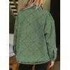 imageDokotoo Denim Jacket for Women Fashion Solid Oversized Long Sleeve Button Down Shacket Jacket Coat with PocketsGreen