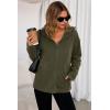 imageDokotoo Hoodies for Women Soft Fleece Half Zip Up Hoodie Long Sleeve Casual Pullover Oversized Sweatshirt Hooded TopsArmy Green