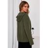 imageDokotoo Hoodies for Women Soft Fleece Half Zip Up Hoodie Long Sleeve Casual Pullover Oversized Sweatshirt Hooded TopsArmy Green