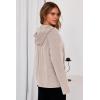 imageDokotoo Hoodies for Women Soft Fleece Half Zip Up Hoodie Long Sleeve Casual Pullover Oversized Sweatshirt Hooded TopsBeige