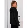 imageDokotoo Hoodies for Women Soft Fleece Half Zip Up Hoodie Long Sleeve Casual Pullover Oversized Sweatshirt Hooded TopsBlack