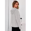 imageDokotoo Hoodies for Women Soft Fleece Half Zip Up Hoodie Long Sleeve Casual Pullover Oversized Sweatshirt Hooded TopsGrey