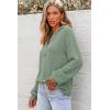 imageDokotoo Hoodies for Women Waffle Knit Long Sleeve Drawstring Button V Neck Casual Pullover Sweatshirt Hooded TopsLight Green