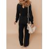 imageDokotoo Lantern Long Sleeve Jumpsuit Wrapped V Neck Elegant for Womens Dressy Casual 2024 Fall One Piece Romper OutfitsB Black