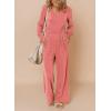 imageDokotoo Lantern Long Sleeve Jumpsuit Wrapped V Neck Elegant for Womens Dressy Casual 2024 Fall One Piece Romper OutfitsB Peach Blossom