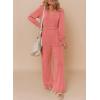 imageDokotoo Lantern Long Sleeve Jumpsuit Wrapped V Neck Elegant for Womens Dressy Casual 2024 Fall One Piece Romper OutfitsB Peach Blossom