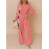 imageDokotoo Lantern Long Sleeve Jumpsuit Wrapped V Neck Elegant for Womens Dressy Casual 2024 Fall One Piece Romper OutfitsB Peach Blossom