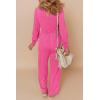 imageDokotoo Lantern Long Sleeve Jumpsuit Wrapped V Neck Elegant for Womens Dressy Casual 2024 Fall One Piece Romper OutfitsB Rose Red
