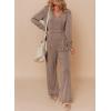 imageDokotoo Lantern Long Sleeve Jumpsuit Wrapped V Neck Elegant for Womens Dressy Casual 2024 Fall One Piece Romper OutfitsB Simply Taupe