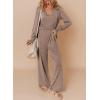 imageDokotoo Lantern Long Sleeve Jumpsuit Wrapped V Neck Elegant for Womens Dressy Casual 2024 Fall One Piece Romper OutfitsB Simply Taupe