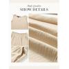 imageDokotoo Pants Sets Women 2 Piece Outfits Sleeveless Round Neck Tank Tops Matching Sets for Women Elastic Waist Wide LegApricot