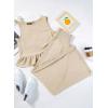 imageDokotoo Pants Sets Women 2 Piece Outfits Sleeveless Round Neck Tank Tops Matching Sets for Women Elastic Waist Wide LegApricot