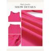 imageDokotoo Pants Sets Women 2 Piece Outfits Sleeveless Round Neck Tank Tops Matching Sets for Women Elastic Waist Wide LegRose Red