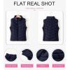 imageDokotoo Puffer Vest Women Sleeveless Zip Up Outerwear Stand Collar Quilted Vest Warm Winter Jackets Coats with PocketBlue
