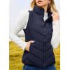 imageDokotoo Puffer Vest Women Sleeveless Zip Up Outerwear Stand Collar Quilted Vest Warm Winter Jackets Coats with PocketBlue
