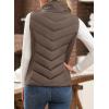 imageDokotoo Puffer Vest Women Sleeveless Zip Up Outerwear Stand Collar Quilted Vest Warm Winter Jackets Coats with PocketBrown