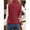 imageDokotoo Puffer Vest Women Sleeveless Zip Up Outerwear Stand Collar Quilted Vest Warm Winter Jackets Coats with PocketRed