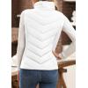 imageDokotoo Puffer Vest Women Sleeveless Zip Up Outerwear Stand Collar Quilted Vest Warm Winter Jackets Coats with PocketWhite
