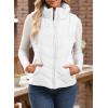 imageDokotoo Puffer Vest Women Sleeveless Zip Up Outerwear Stand Collar Quilted Vest Warm Winter Jackets Coats with PocketWhite