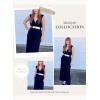 imageDokotoo Sleeveless Jumpsuit Wrapped V Neck Elegant for Womens Dressy Casual 2025 One Piece Romper OutfitsDark Blue