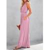 imageDokotoo Sleeveless Jumpsuit Wrapped V Neck Elegant for Womens Dressy Casual 2025 One Piece Romper OutfitsPink
