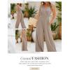 imageDokotoo Sleeveless Jumpsuit Wrapped V Neck Elegant for Womens Dressy Casual 2025 One Piece Romper OutfitsSimply Taupe