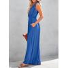 imageDokotoo Sleeveless Jumpsuit Wrapped V Neck Elegant for Womens Dressy Casual 2025 One Piece Romper OutfitsSky Blue