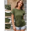 imageDokotoo Spring Tops for Women 2025 Cap Sleeve Side Ruched Summer Tops for Women Trendy Women ClothingDark Green