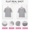 imageDokotoo Summer Tops for Women 2025 Loose Oversized T Shirts Crewneck Color Block Side Slits Basic Tee BlousesGray