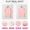 imageDokotoo Summer Tops for Women 2025 Loose Oversized T Shirts Crewneck Color Block Side Slits Basic Tee BlousesLight Pink