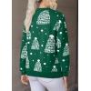 imageDokotoo Sweaters for Women Casual Crewneck Long Sleeve Floral Print Cable Knit Pullover Sweater TopsZ Mist Green