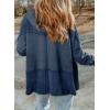 imageDokotoo Waffle Knit Hoodies for Womens Zip Up 2025 Drawstring Fall Casual Trendy Clothing Jackets Trendy OutfitsBlue