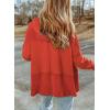 imageDokotoo Waffle Knit Hoodies for Womens Zip Up 2025 Drawstring Fall Casual Trendy Clothing Jackets Trendy OutfitsGold Flame