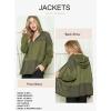 imageDokotoo Waffle Knit Hoodies for Womens Zip Up 2025 Drawstring Fall Casual Trendy Clothing Jackets Trendy OutfitsGreen