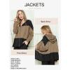 imageDokotoo Waffle Knit Hoodies for Womens Zip Up 2025 Drawstring Fall Casual Trendy Clothing Jackets Trendy OutfitsKhaki