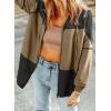 imageDokotoo Waffle Knit Hoodies for Womens Zip Up 2025 Drawstring Fall Casual Trendy Clothing Jackets Trendy OutfitsKhaki