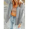 imageDokotoo Waffle Knit Hoodies for Womens Zip Up 2025 Drawstring Fall Casual Trendy Clothing Jackets Trendy OutfitsLight Grey