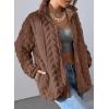 imageDokotoo Winter Fleece Jacket for Women Zipper Up Zip Up Stand Collar with Pockets CoatsChestnut